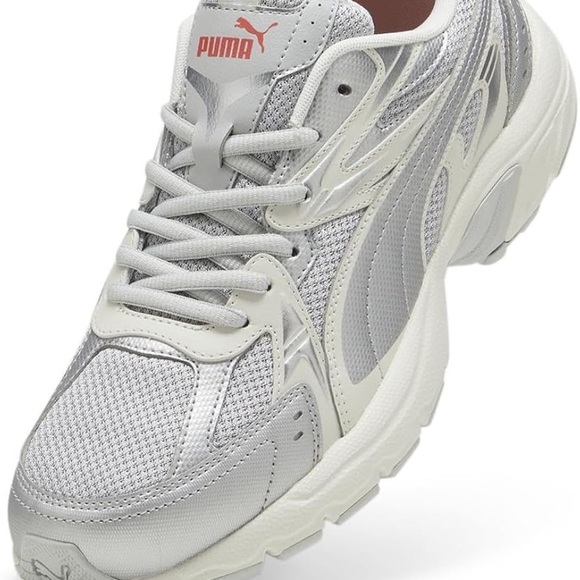 Puma Other - Puma Silver and White Athletic Shoes with Chunky Design and Cushioned Sole